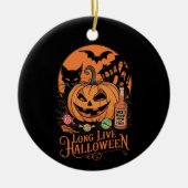 Retro Halloween Lang Leven Herfst Spooky Seizoen Keramisch Ornament (Voorkant)