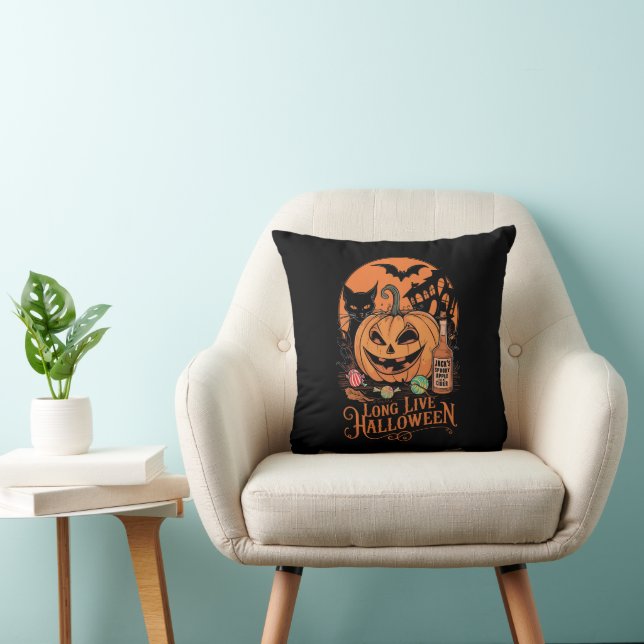 Retro Halloween Lang Leven Herfst Spooky Seizoen Kussen (Stoel)