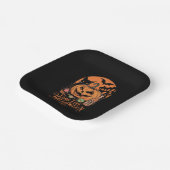 Retro Halloween Lang Leven Herfst Spooky Seizoen Papieren Bordje (Gebogen)