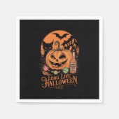 Retro Halloween Lang Leven Herfst Spooky Seizoen Servet (Voorkant)