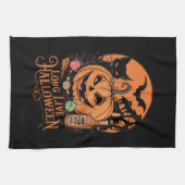 Retro Halloween Lang Leven Herfst Spooky Seizoen Theedoek (Horizontaal)