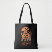 Retro Halloween Lang Leven Herfst Spooky Seizoen Tote Bag (Voorkant)