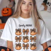 Retro Halloween Leopart Bow Pumpkin Coquette Tri-Blend Shirt