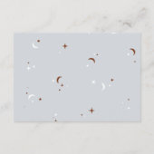 Retro Halloween Little Boo Baby Raffle Diapper Informatiekaartje (Achterkant)