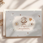 Retro Halloween Little Boo Baby Raffle Diapper Informatiekaartje