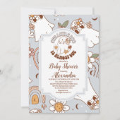 Retro Halloween Little Boo Baby shower Kaart (Voorkant)