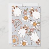 Retro Halloween Little Boo Baby shower Kaart (Achterkant)