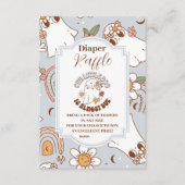 Retro Halloween Little Boo Raffle Diapper Informatiekaartje (Voorkant)