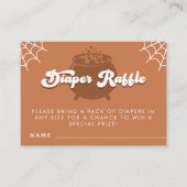 Retro Halloween Luier Raffle Insert Informatiekaartje (Voorkant)