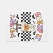 Retro Halloween maakt het echt leuk om te eten Fleece Deken (Voorkant (Horizontaal))