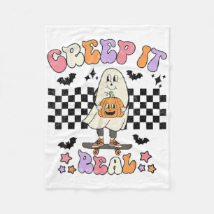 Retro Halloween maakt het echt leuk om te eten Fleece Deken