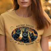 Retro Halloween Mischief Black Cats + Groepsnaam Tri-Blend Shirt