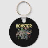  Retro Halloween Monster Mash Boo Ghost Wit Sleutelhanger (Voorkant)
