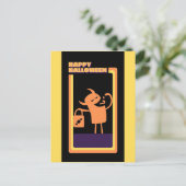 Retro Halloween Monster Trick or treat Briefkaart (Staand voorkant)