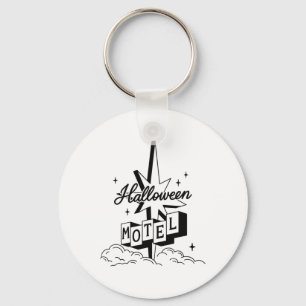 Retro Halloween Motel Shirt Creepy  Haunted Sleutelhanger