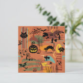 Retro Halloween O'Rama Kaart (Staand voorkant)