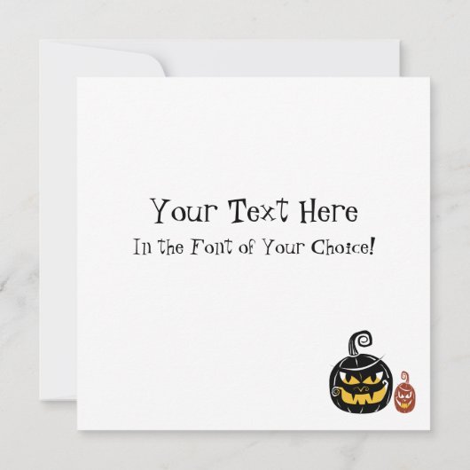 Retro Halloween O'Rama Kaart (Achterkant)