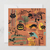 Retro Halloween O'Rama Kaart (Voorkant)