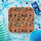 Retro Halloween O'Rama Paper Borden Papieren Bordje (Feest)