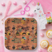 Retro Halloween O'Rama Paper Borden Papieren Bordje (Feest)