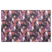 Retro Halloween paarse Stof (Fat Quarter)