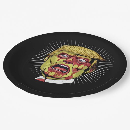 Retro Halloween Papieren Bordje (Gekanteld)