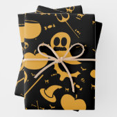 Retro Halloween Patroonverlooppapier Inpakpapier Vel (In situ)