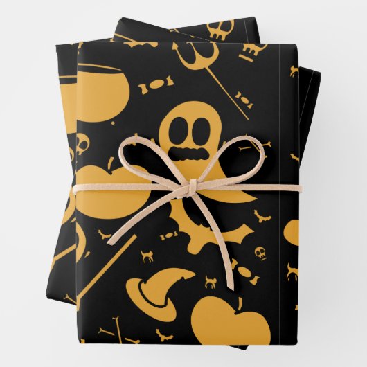 Retro  Halloween Patroonverlooppapier Inpakpapier Vel (In situ)
