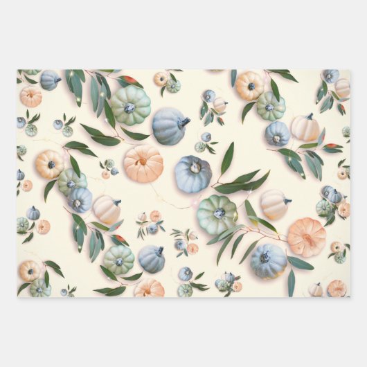 Retro Halloween Pattern Pumpkin Inpakpapier Vel (Voorkant 3)