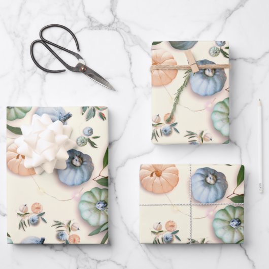 Retro  Halloween Pattern Pumpkin Inpakpapier Vel (Voorkant)