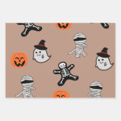 Retro  Halloween Pattern Pumpkin Inpakpapier Vel (Voorkant 3)