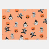 Retro  Halloween Pattern Pumpkin Inpakpapier Vel (Voorkant)