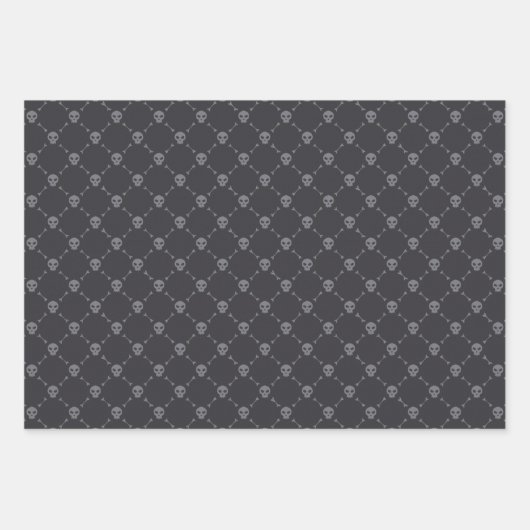 Retro  Halloween Pattern Sugar Skull Wrapp Inpakpapier Vel (Voorkant 3)