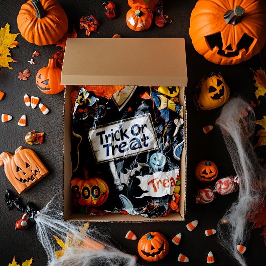 Retro Halloween Pattern Tissuepapier