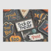 Retro Halloween Pattern Tissuepapier (Voorkant)