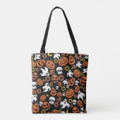 Retro Halloween Pattern Tote Bag (Achterkant)