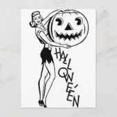Retro Halloween Pinup Briefkaart (Voorkant)