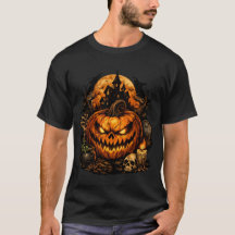 Retro Halloween Pompoen Grafische T-Shirt