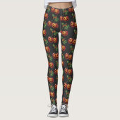 Retro Halloween Pompoen Kersen Herfst Herfst Leggings (Voorkant)