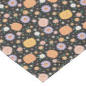 Retro Halloween pompoenen en bloemen patroon Tafelkleed (Gekanteld)