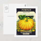 Retro Halloween pompoenzaadpakket Briefkaart (Voorkant / Achterkant)