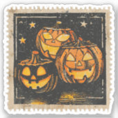 Retro Halloween Post postzegel Spooky Season Sticker (Voorkant)