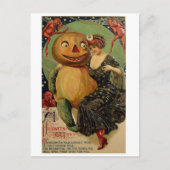 Retro Halloween Pumpkin Hug Briefkaart (Voorkant)