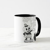 Retro Halloween Pumpkin Spooky Vibes Ghost Mok (Voorkant rechts)
