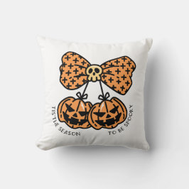 Retro Halloween Pumpkins Seizoen Om Spooky Te Zijn Kussen