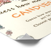 Retro Halloween Raad hoeveel Snoepjes spel Poster (Hoek)