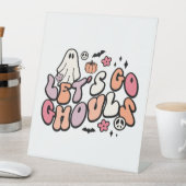 Retro Halloween Reclamebord Met Voetstuk (Insitu)