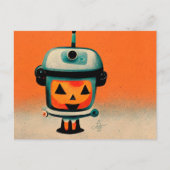 Retro Halloween Robot 002 ・ Aangepaste Kinder kuns Briefkaart (Voorkant)