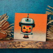 Retro Halloween Robot 002 ・ Aangepaste Kinder kuns Fotoplaat (Zijkant)