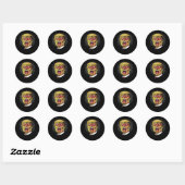 Retro Halloween Ronde Sticker (Vel)